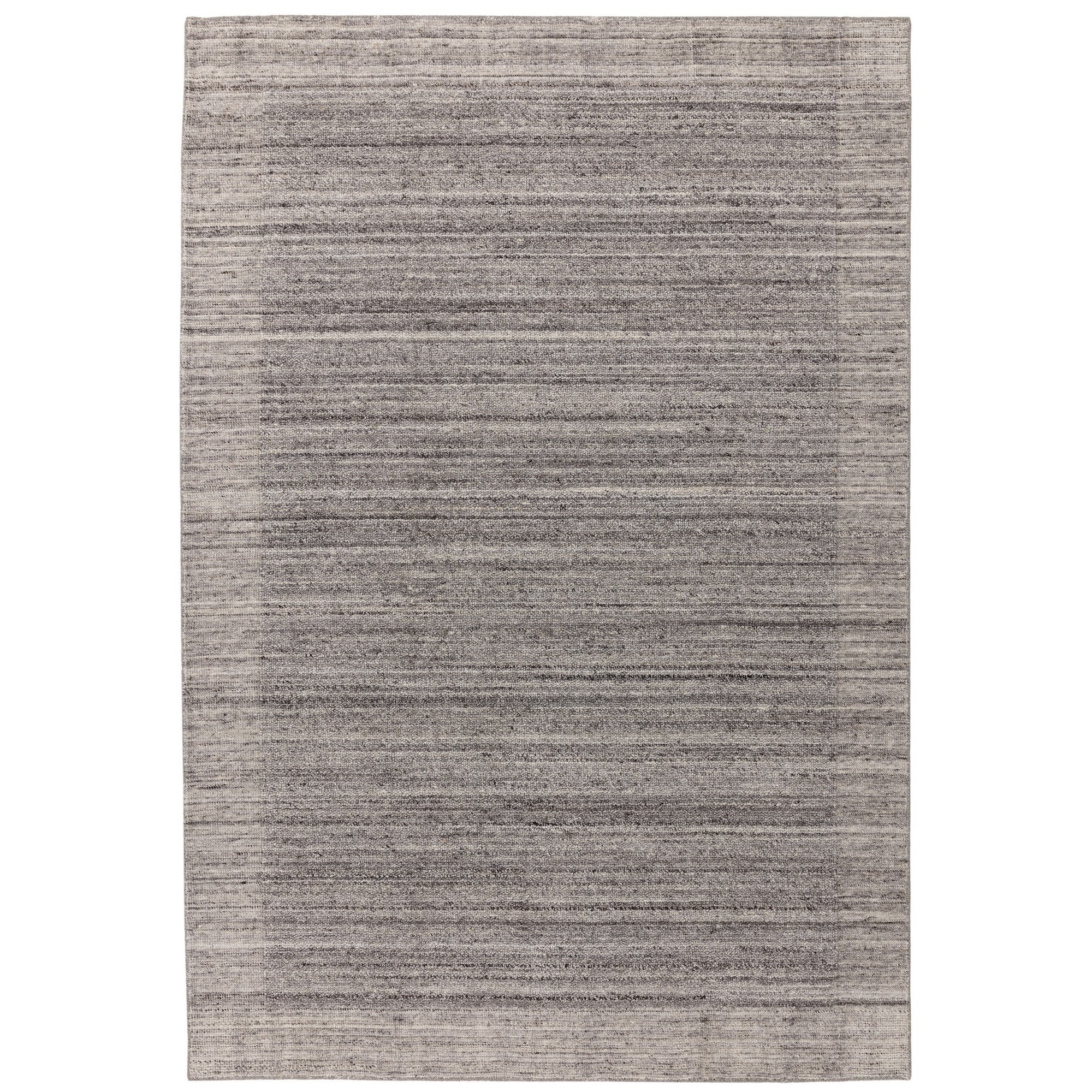 Larson Plain Boho Wool Border Rugs in Charcoal Grey – The Rug Seller