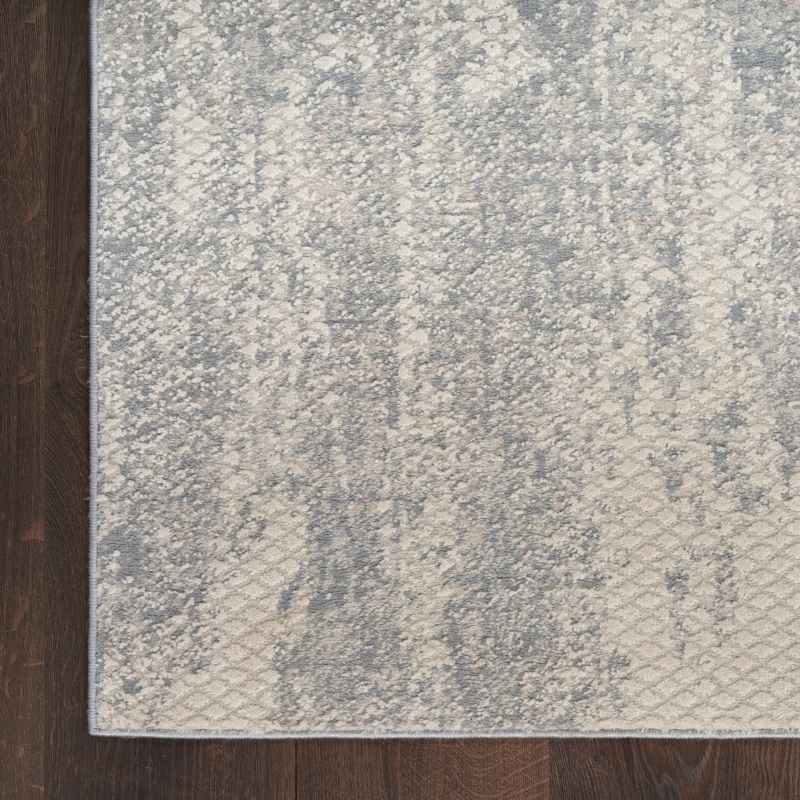 Nourison Exhale Abstract Runner Rugs EXL01 in Light Grey