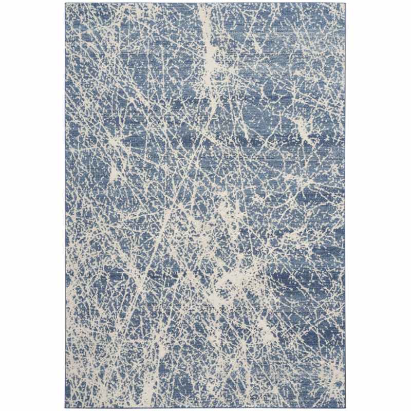 Nourison Exhale Abstract Rugs EXL02 in Navy Ivory