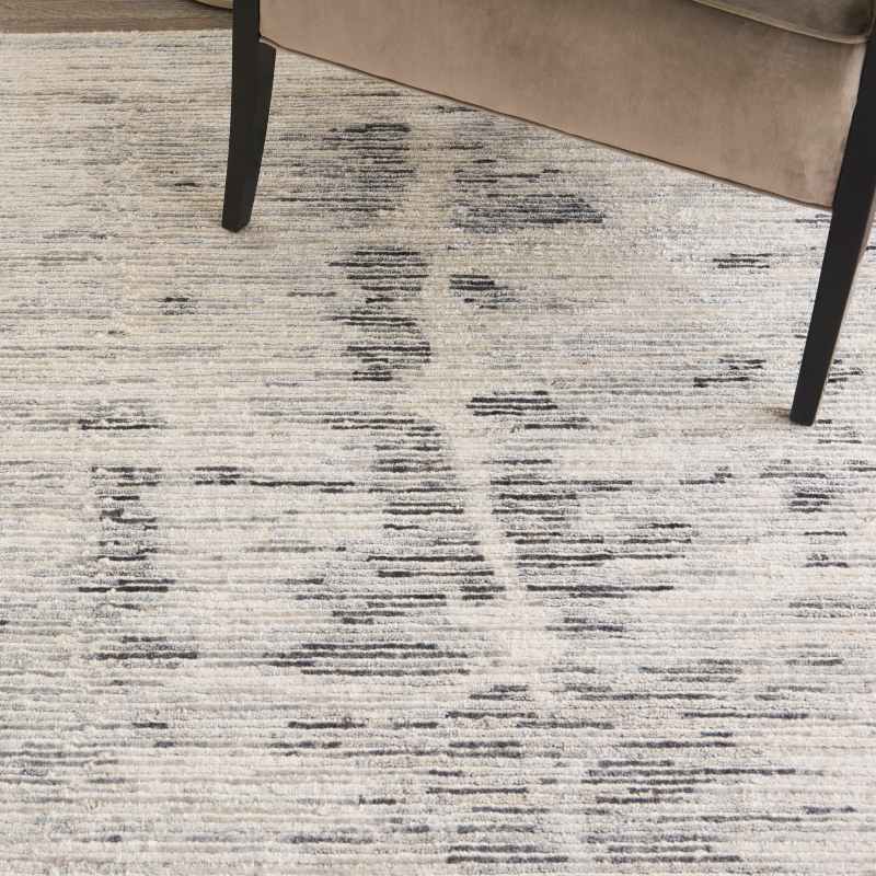 Ocean OCP03 Abstract Rug by Nourison in Cream Charcoal Grey