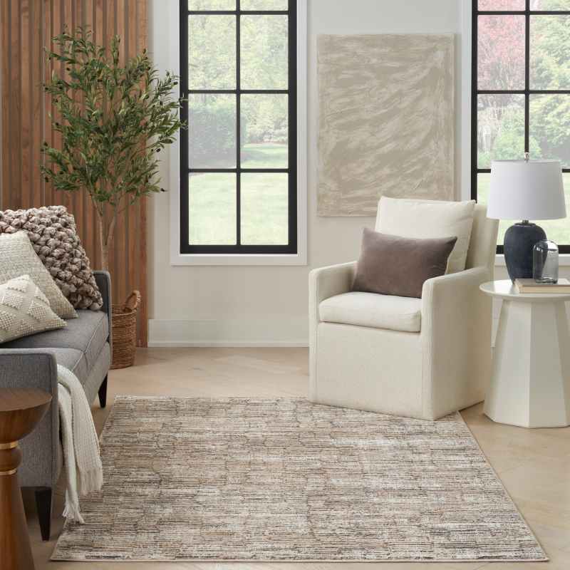 Sustainable Trend SUT06 Abstract Rugs by Nourison in Ivory Mocha