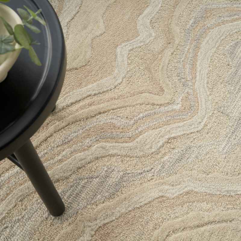 Graceful GRU01 Abstract Wool Rugs by Nourison in Beige