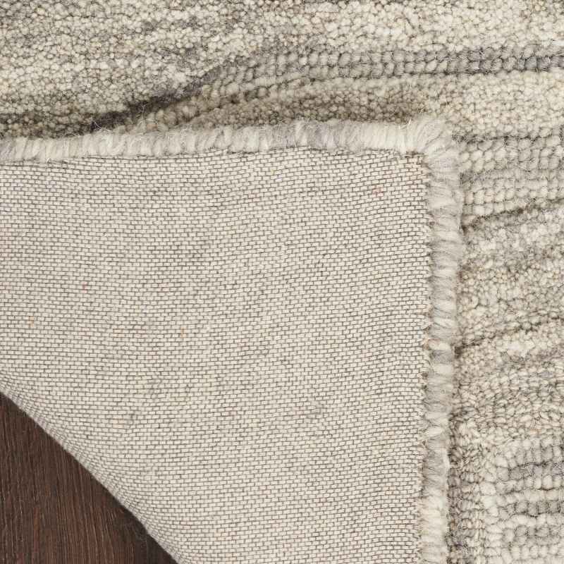 Graceful GRU01 Abstract Wool Runner Rugs by Nourison in Grey