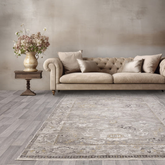 Jasper JA03 Traditional Classic Heritage Rugs in Beige Natural