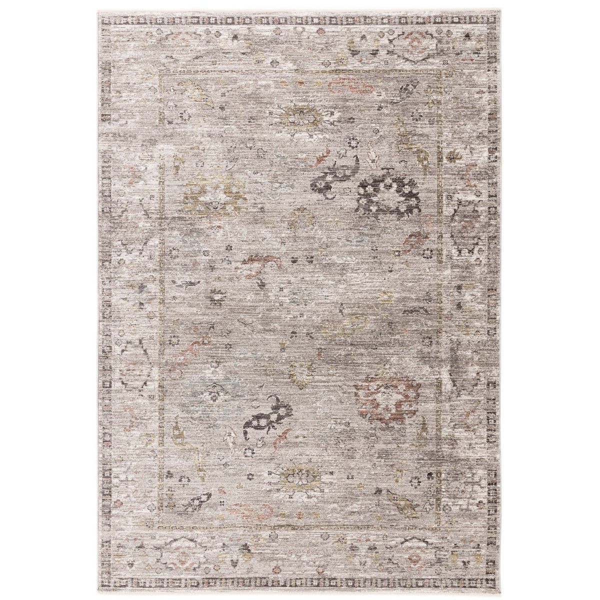 Jasper Rug Jasper JA04 Traditional Classic Heritage Rugs in Grey Silver – The Rug ...