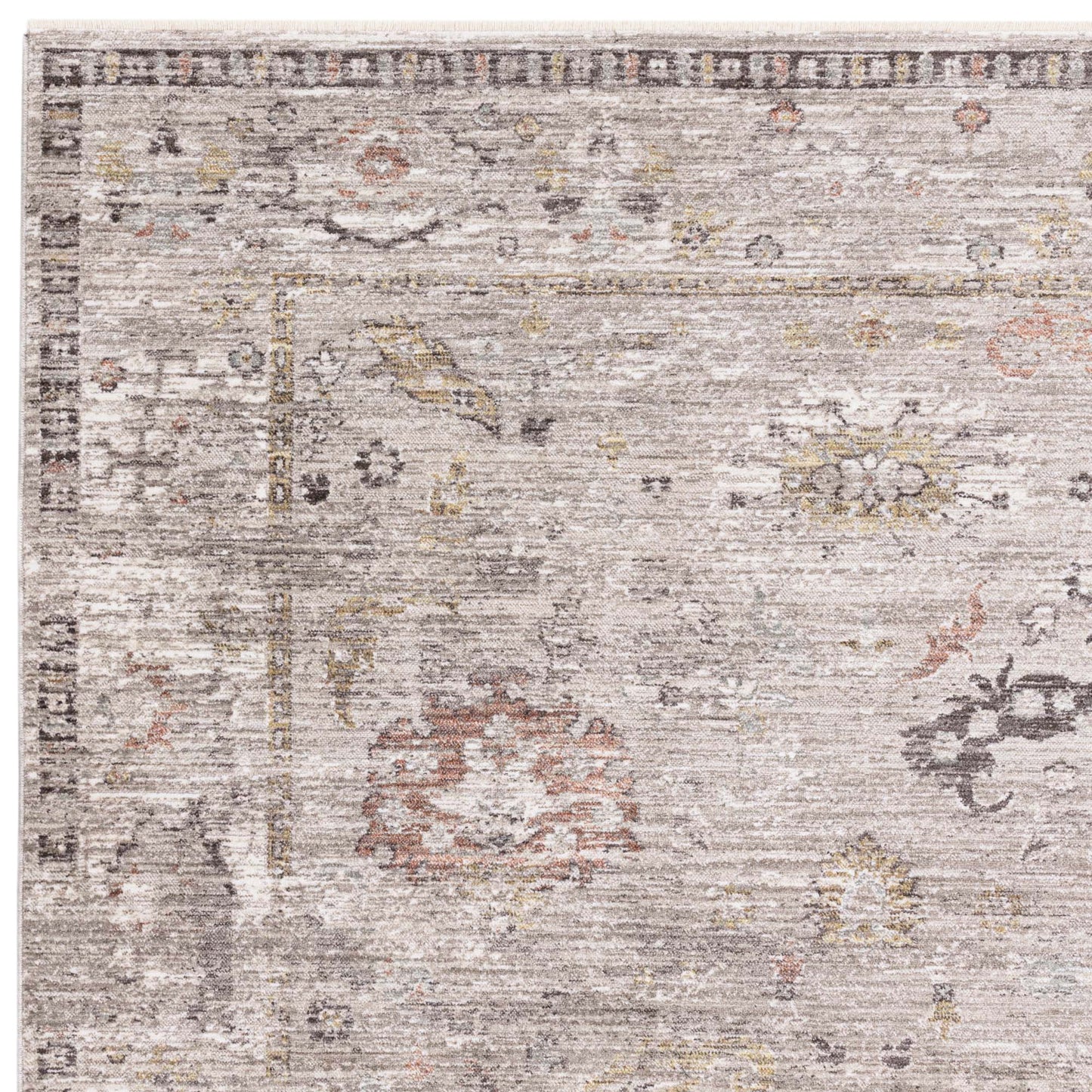 Jasper JA04 Traditional Classic Heritage Runner Rugs in Grey Silver