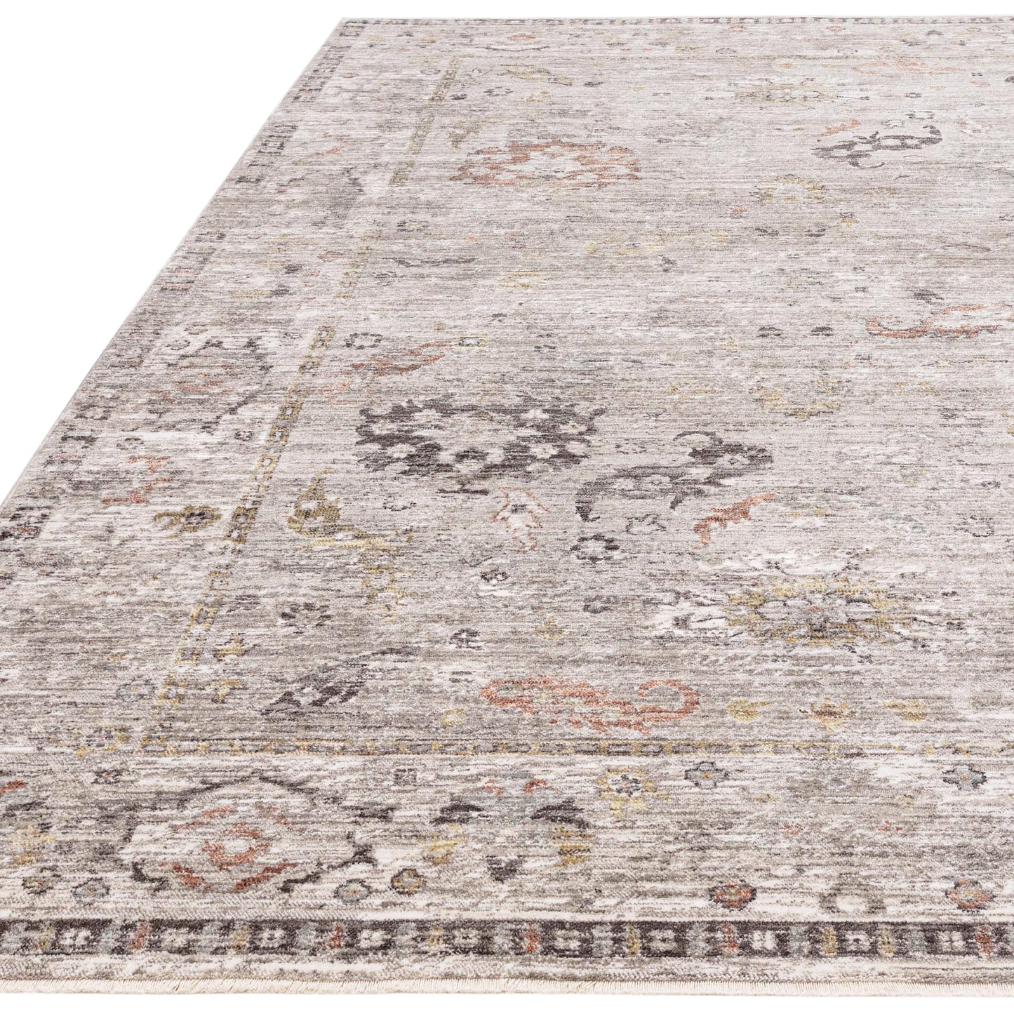 Jasper JA04 Traditional Classic Heritage Runner Rugs in Grey Silver