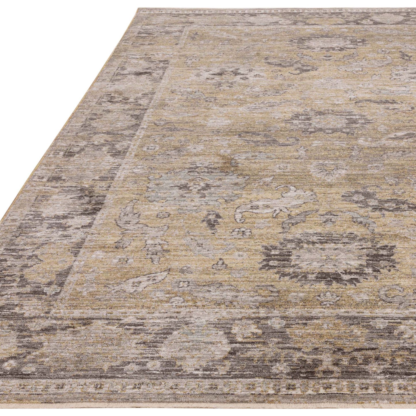 Jasper JA06 Traditional Classic Heritage Runner Rugs in Yellow Gold