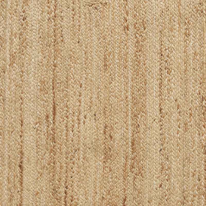 Savannah Jute Scallop Plain Flat Weave Rugs in Black