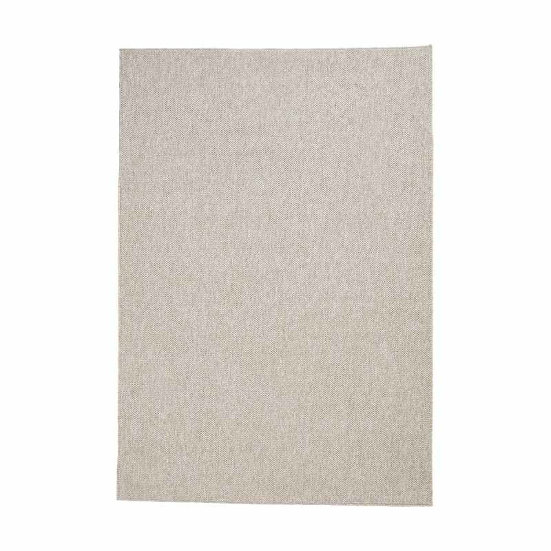 Boucle E6403 Plain Flat Weave Textured Rugs in Brown