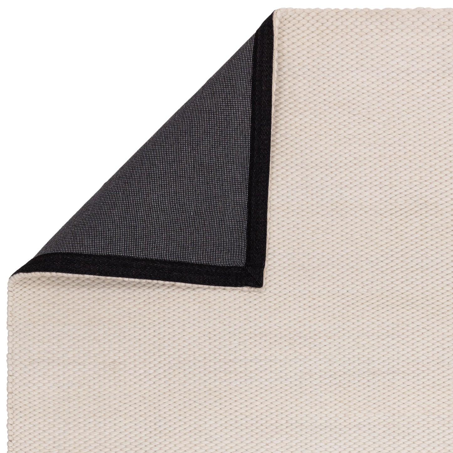 Zander Boho Chunky Wool Plain Rugs in Ivory White