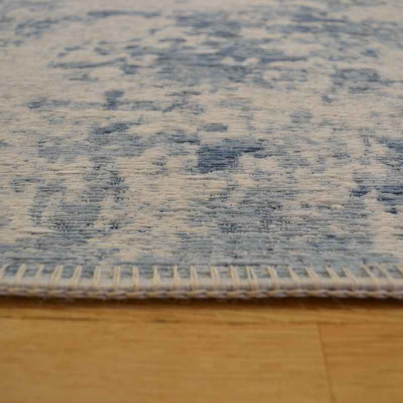 Bruges Abstract Rugs 97003 5004 in Cream Cotton Chenille