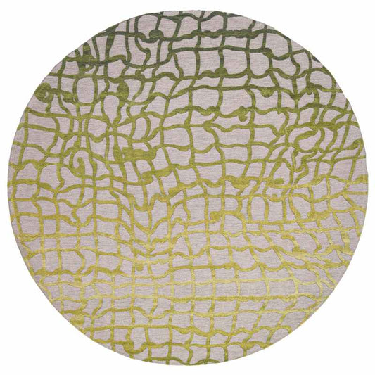 Louis De Poortere Mad Men Dedalo Circle Rugs 9204 in Republic Green