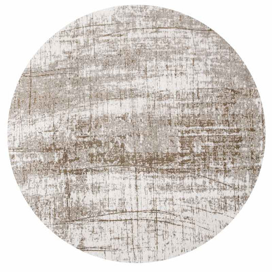 Louis De Poortere Mad Men Griff Designer Circle Rug 8785 in Concrete Jungle