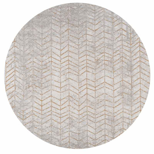 Louis De Poortere Mad Men Jacobs Ladder 8928 Circle Rug in Central Yellow