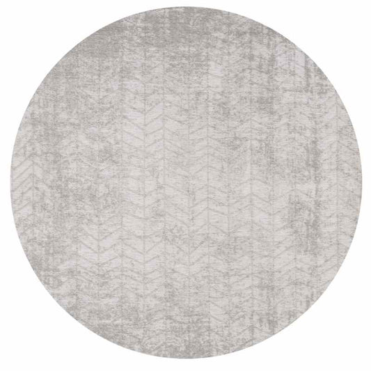 Louis De Poortere Mad Men Jacobs Ladder 8929 Circle Rug in White Plains