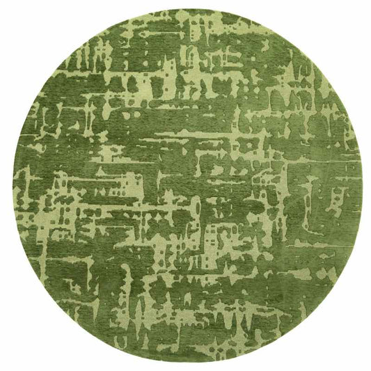 Louis De Poortere Structures Baobab 9202 Circle Rugs in Perriers Green