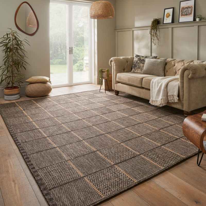 Sumac Rugs Sumac SUM104 Indoor Outdoor Rugs by Concept Looms in Mocha Brown – The ...