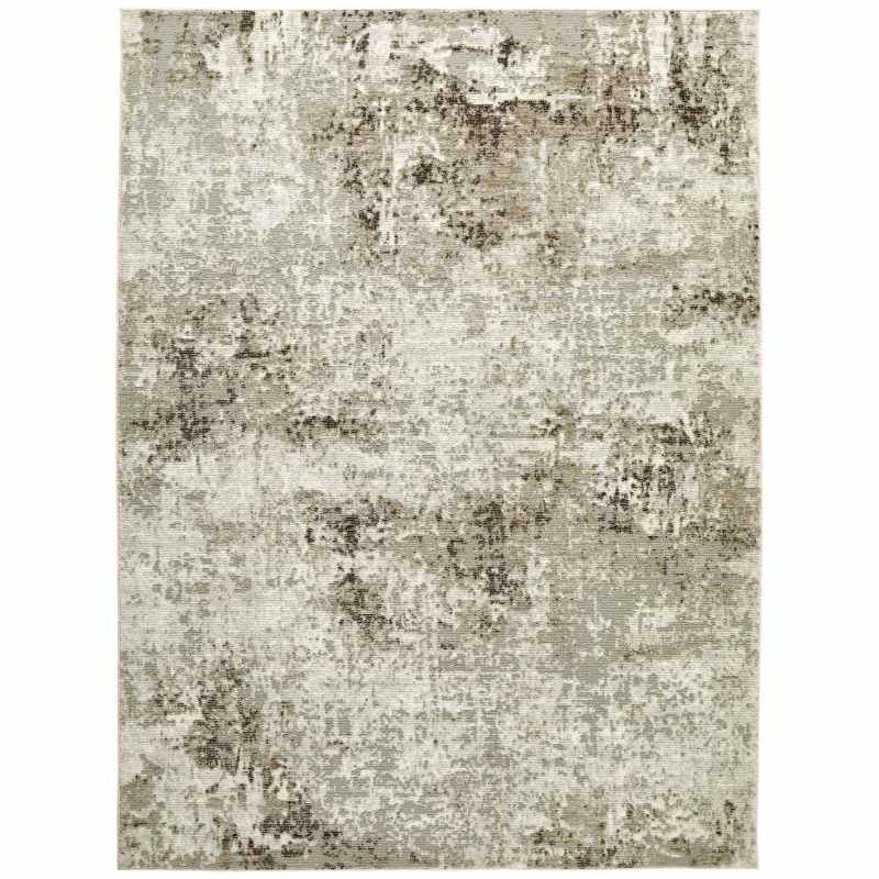 Rossa ROS03 Abstract Rug by Concept Looms in Ivory Grey