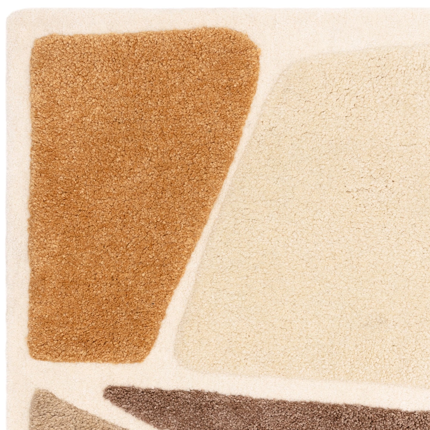 Horizon 1 Modern Geometric Textured Rugs in Hessian Natural