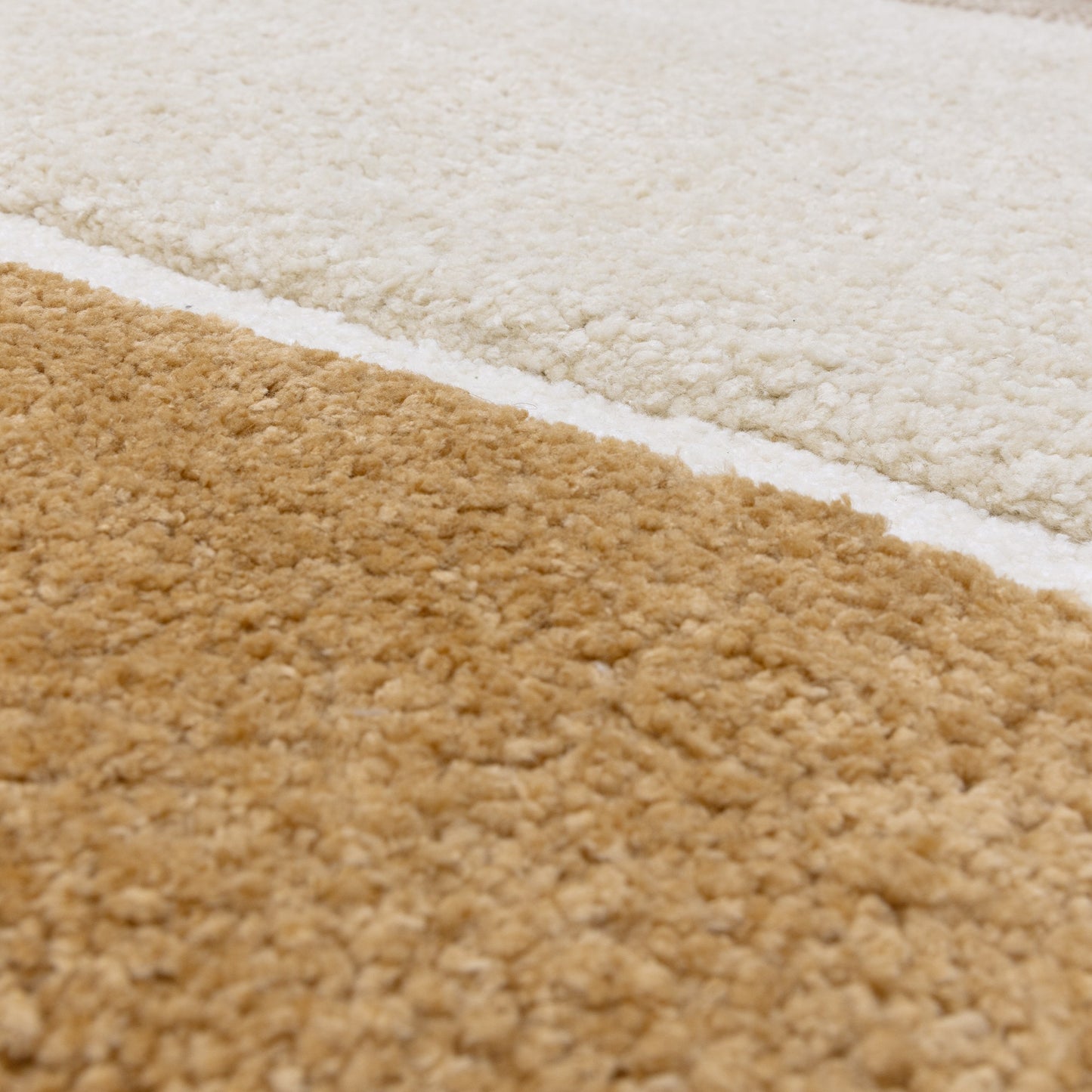 Horizon 1 Modern Geometric Textured Rugs in Hessian Natural