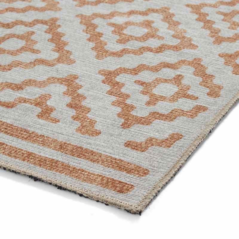 Coral H1058 Modern Washable Geometric Runner Rugs in Yellow