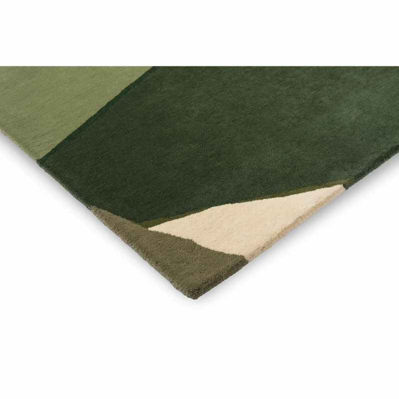 Sumi Reflect Abstract Wool Rugs 143717 Fern by Harlequin