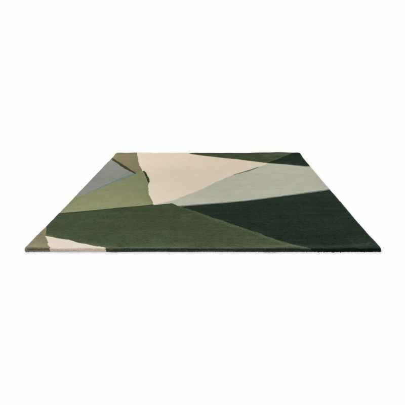 Sumi Reflect Abstract Wool Rugs 143717 Fern by Harlequin