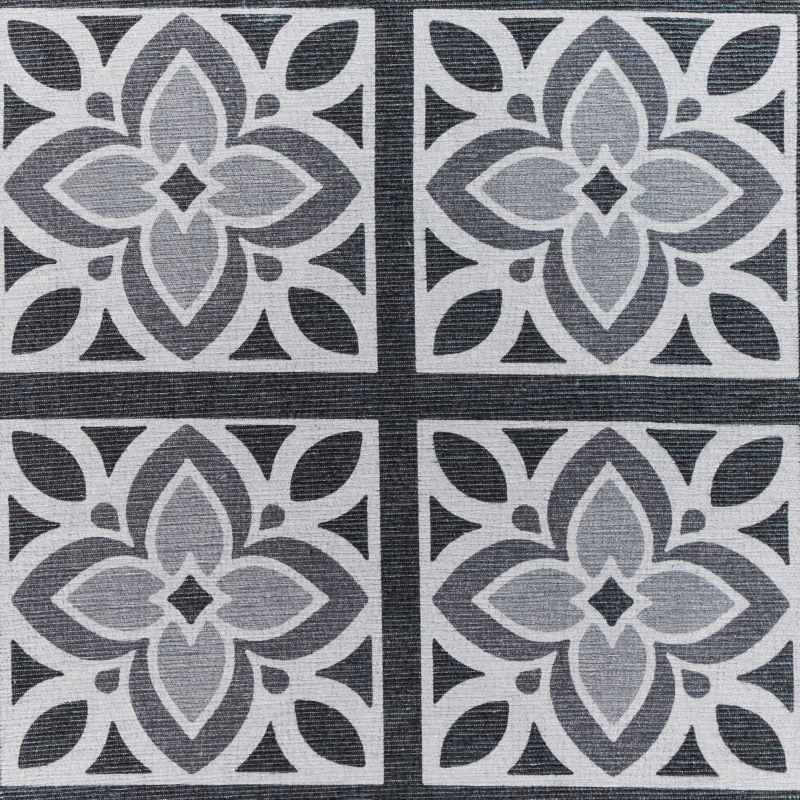 Victoria H1191 Modern Geometric Washable Runner Rugs in Grey