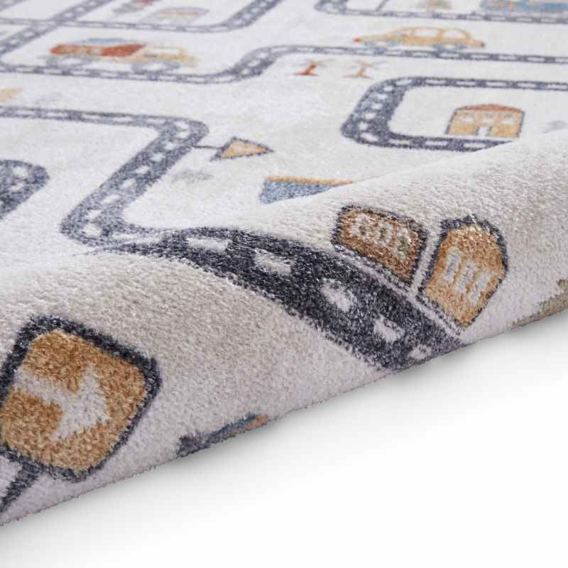 Vida Kids Map Washable Childrens Rugs in Multi
