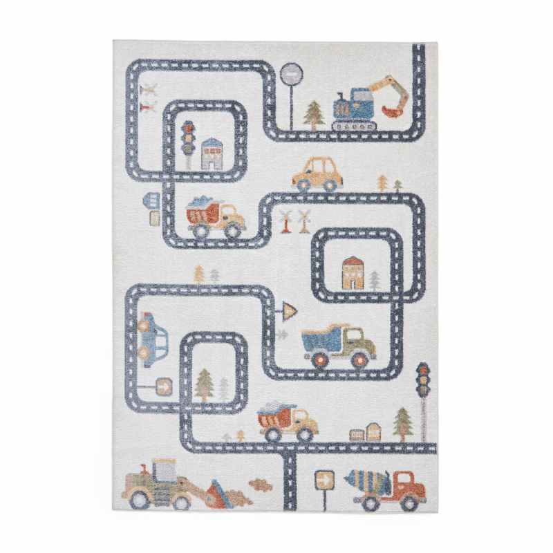 Vida Kids Map Washable Childrens Rugs in Multi