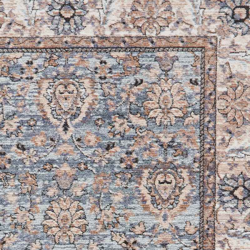 Vintage 35027 Traditional Motif Border Rugs in Blue
