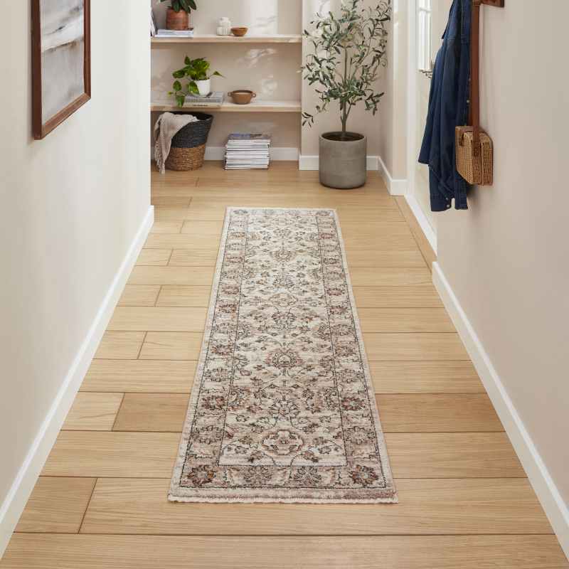 Vintage 35027 Traditional Motif Border Runner Rugs in Beige – The Rug ...