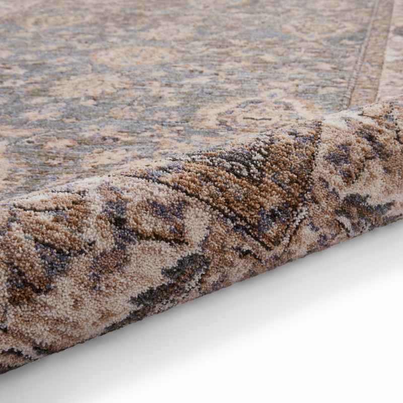 Vintage 35027 Traditional Motif Border Runner Rugs in Green