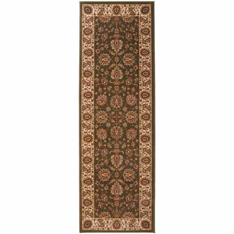 Grand Heritage GH102 Traditional Persian Runner Rugs by Concept Looms in Green