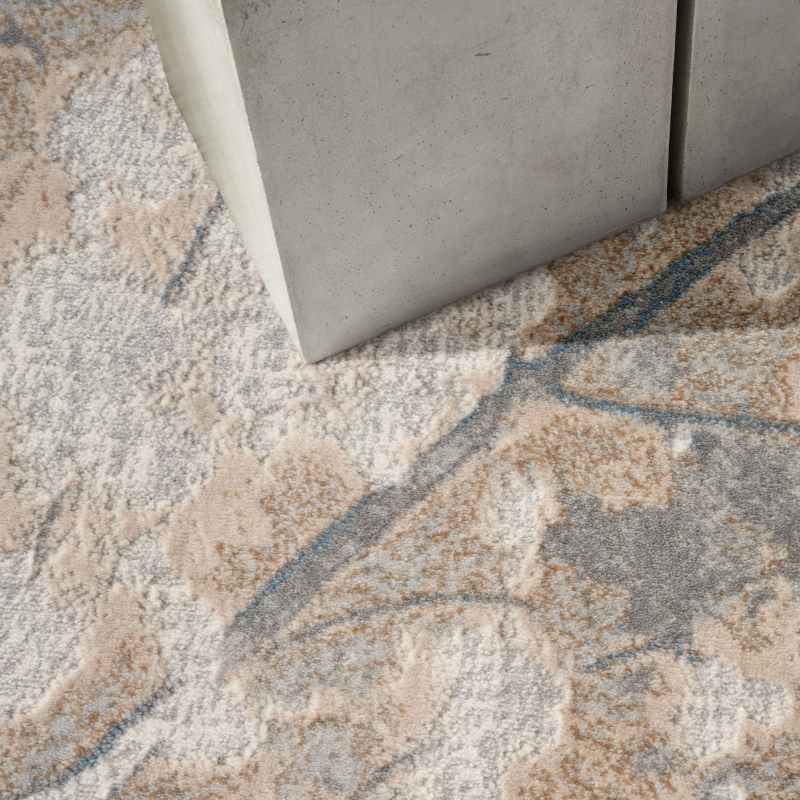Calvin Klein CK957 CK950 Rush Designer Abstract Rugs in Grey Multi