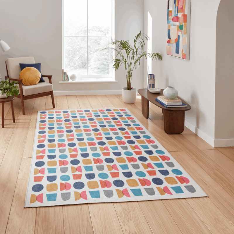 Connect Rugs Connect Geo Washable Geometric Rugs by Catherine Lansfield in Multi ...