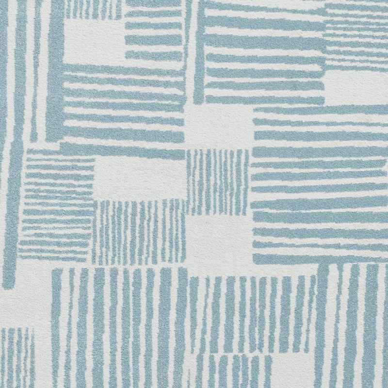 Blocks Modern Geometric Washable Rugs by Catherine Lansfield in Blue