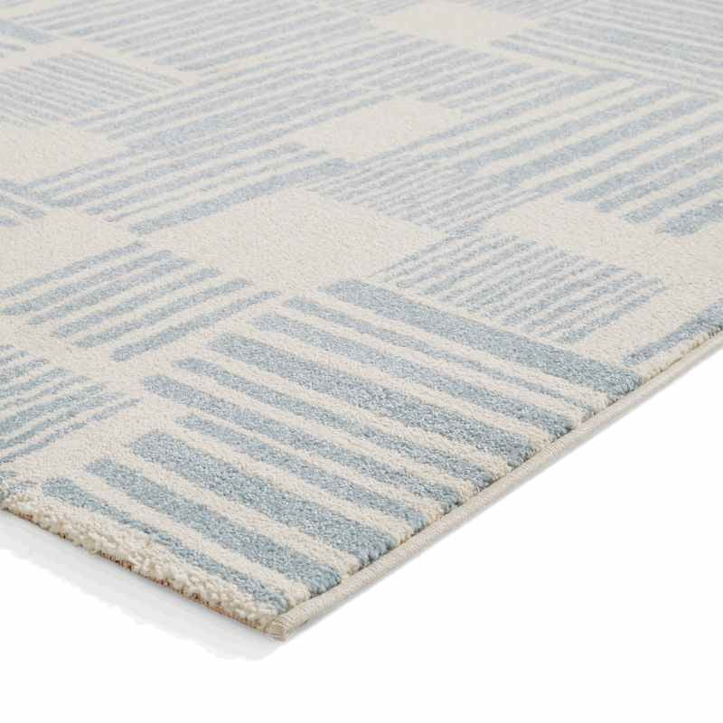 Blocks Modern Geometric Washable Rugs by Catherine Lansfield in Blue