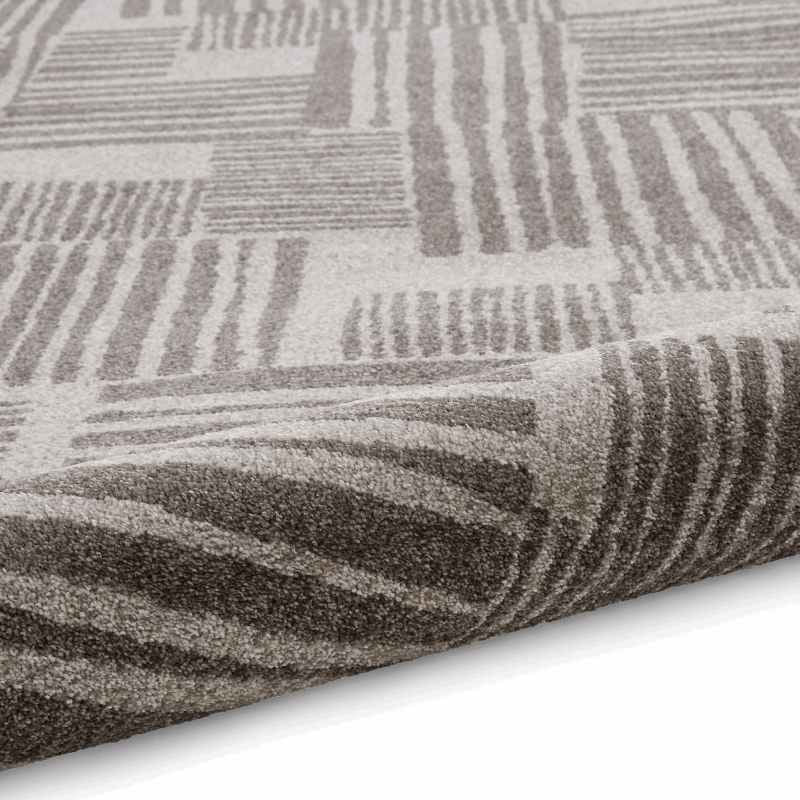 Blocks Modern Geometric Washable Rugs by Catherine Lansfield in Dark Grey