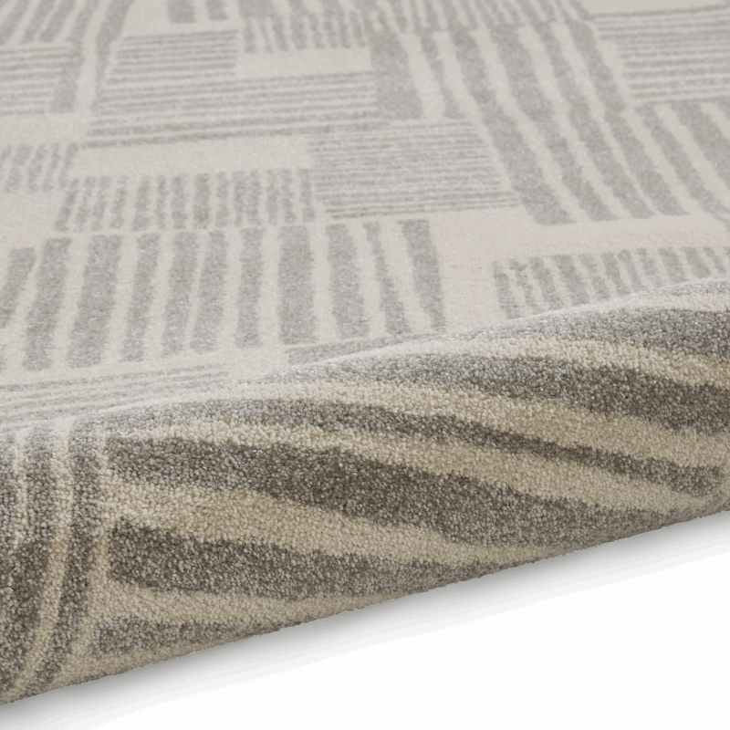 Blocks Modern Geometric Washable Rugs by Catherine Lansfield in Grey