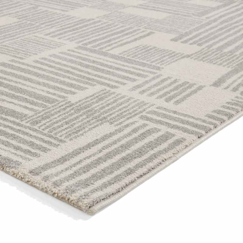 Blocks Modern Geometric Washable Rugs by Catherine Lansfield in Grey