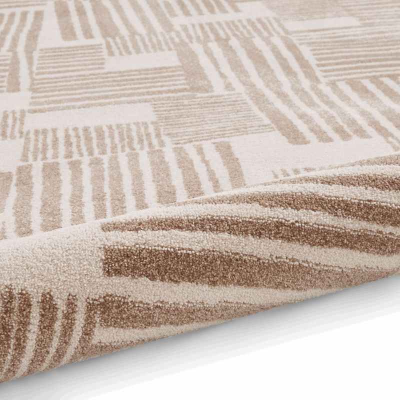 Blocks Modern Geometric Washable Rugs by Catherine Lansfield in Natural