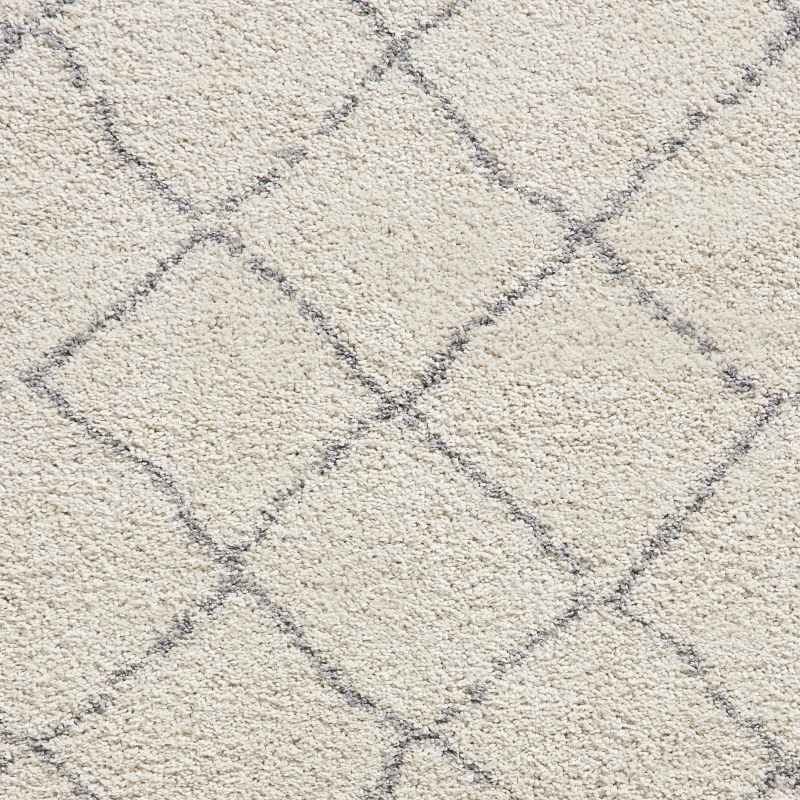 Boho 5413 Berber Shaggy Modern Runner Rugs in Cream White