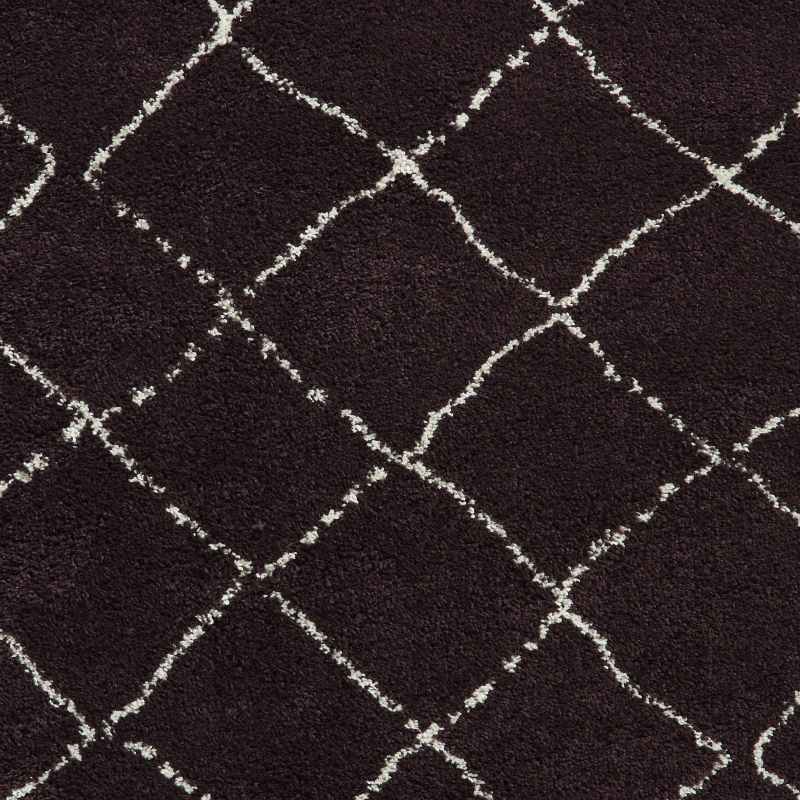 Boho 5413 Berber Shaggy Modern Runner Rugs in Purple
