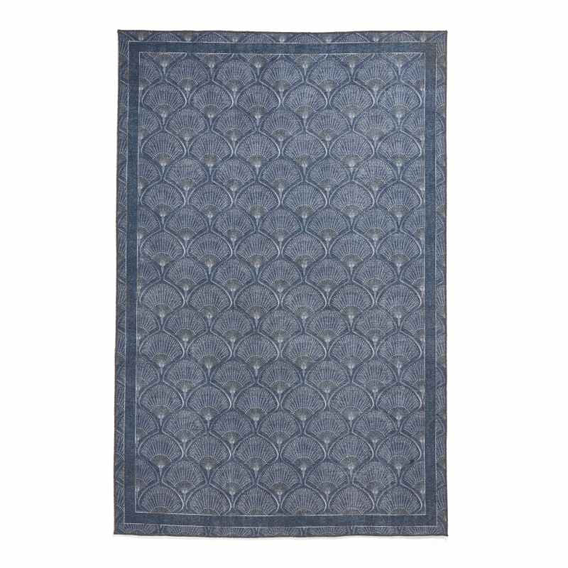 Deco Peacock Modern Washable Rugs by Catherine Lansfield in Blue