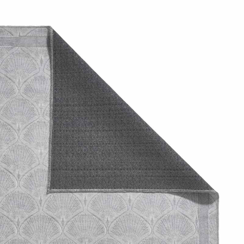 Deco Peacock Modern Washable Rugs by Catherine Lansfield in Silver Grey