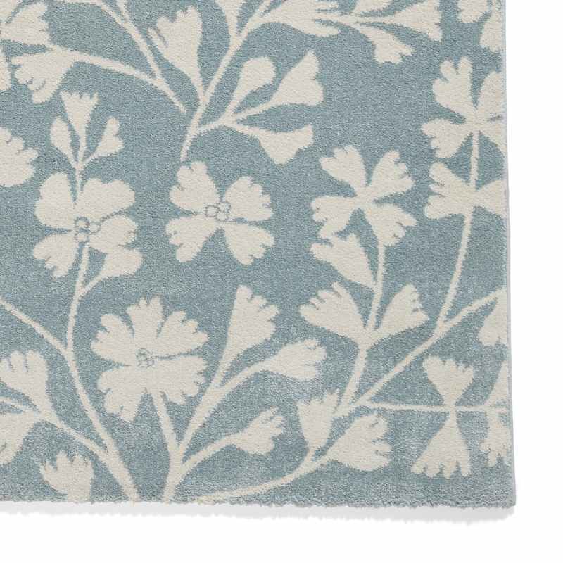 Grace Floral Modern Carved Rugs by Catherine Lansfield in Blue