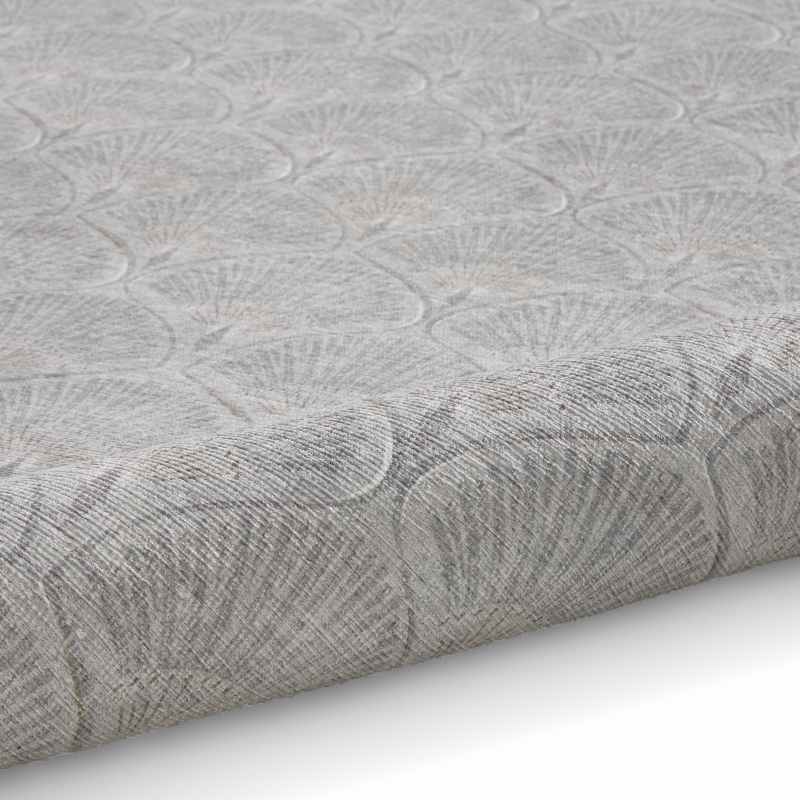 Deco Peacock Modern Washable Runner Rugs by Catherine Lansfield in Silver Grey