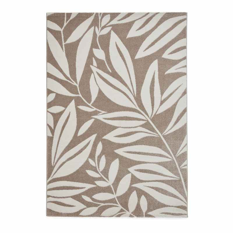 Sorral Leaves Modern Rugs by Catherine Lansfield in Natural